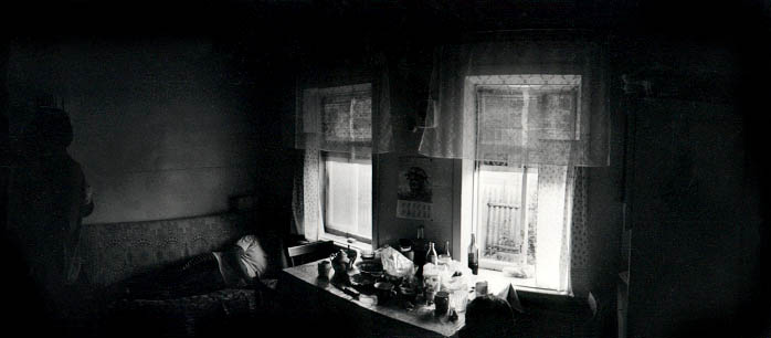 Summer landscape with vodka, Maloyaz village (Bashkiria), Russian Federation - photography by Zbigniew Kosc &copy; 1991 